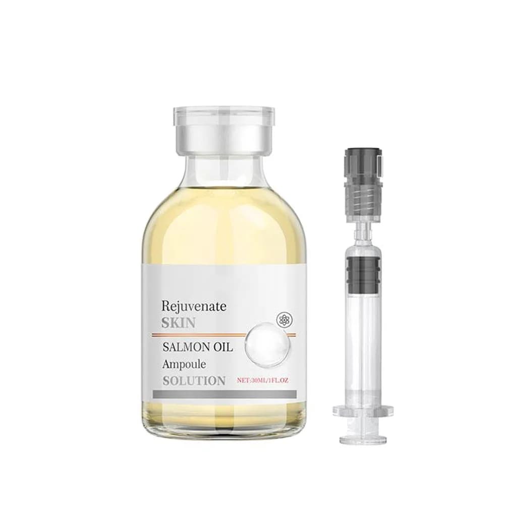 Sérum Visage à l'Huile de Saumon en Ampoule 30ml, Essence Anti-Rides et Liftante, Réparation de la B