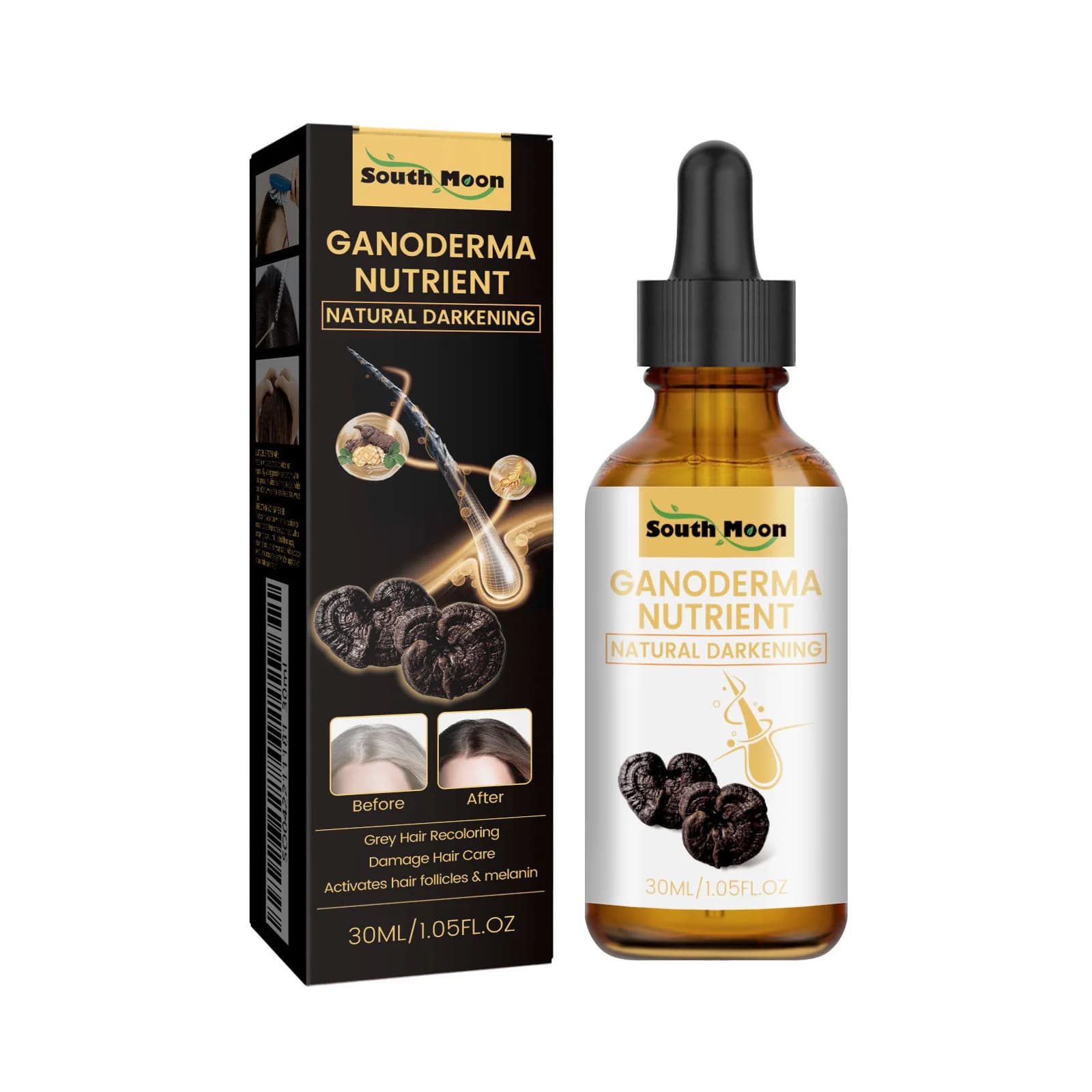 Huile capillaire blanchissante pour cheveux blancs, réparatrice, nourrissante et hydratante, à base 
