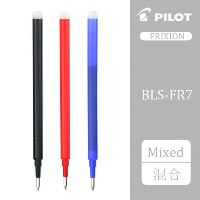 6Pcs Pilote Effaçable Recharge/Frixion Gel Stylo Recharge BLS-FR7 Roller Ball 0.7mm Balle Brosse À F