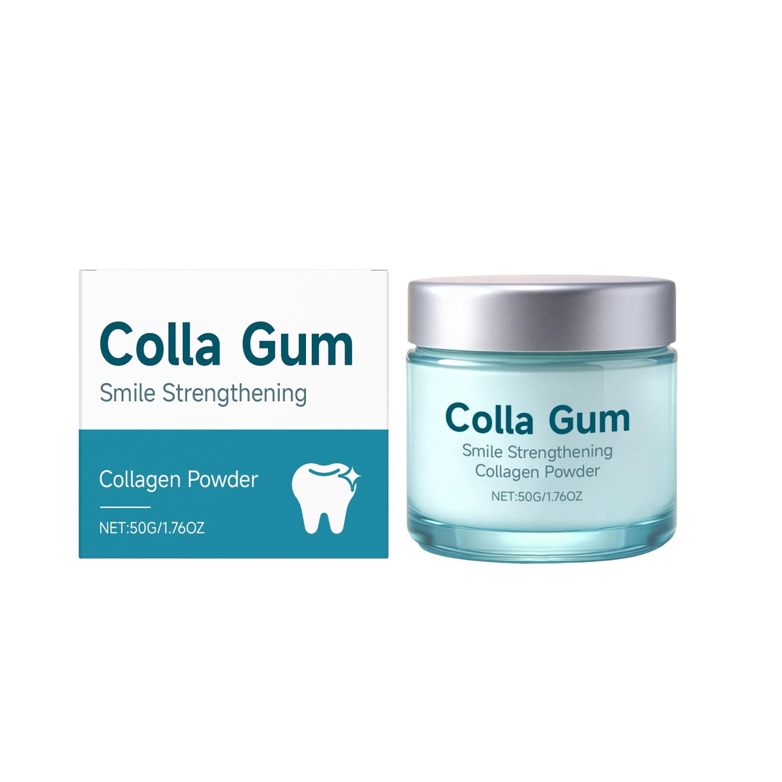 Poudre de Collagène pour les Dents : Apaise les Gencives, Rafraîchit l'Haleine, Soulage les Caries, 