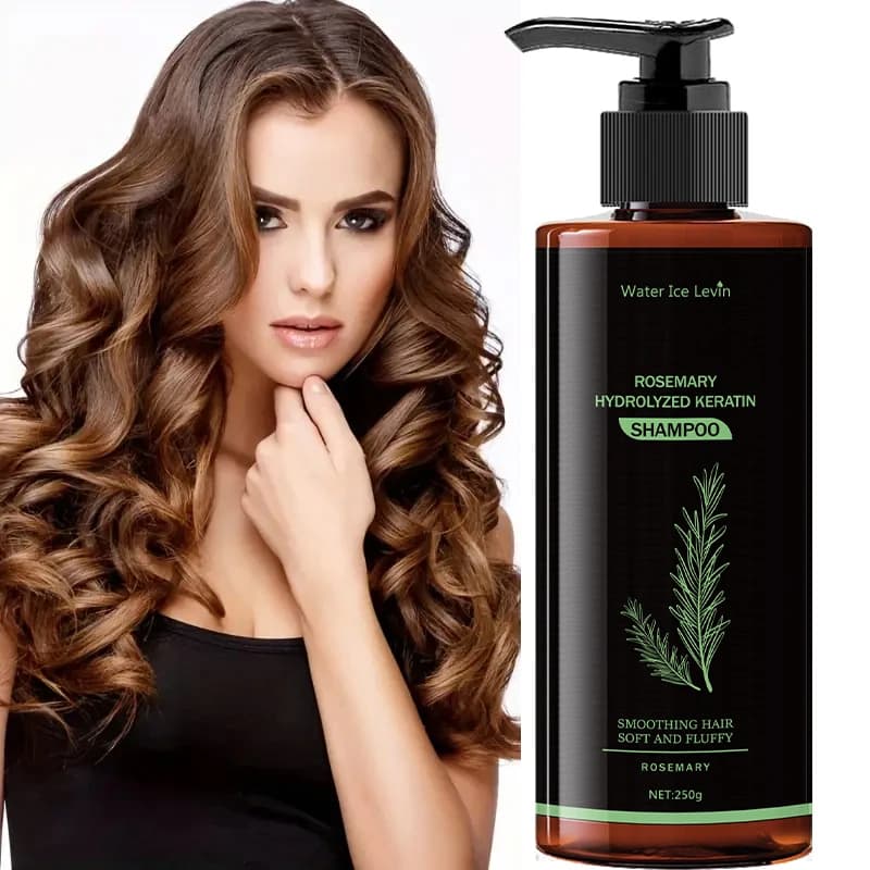Shampoing à la kératine au romarin - Frais et non gras, riche en extraits de romarin et acides aminé