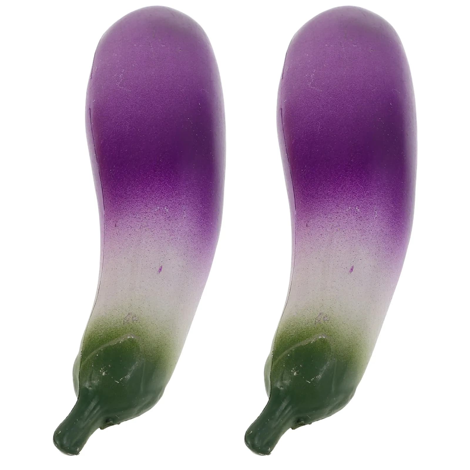 2 pièces d'aubergines artificielles, modèles de légumes réalistes pour la décoration de la maison et