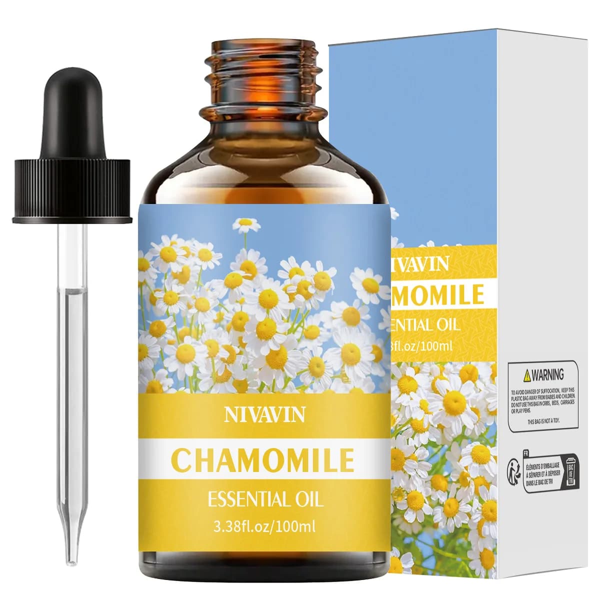 L'huile essentielle de camomille 30 ml/60 ml/100 ml convient à l'hydratation du visage, à l'hydratat