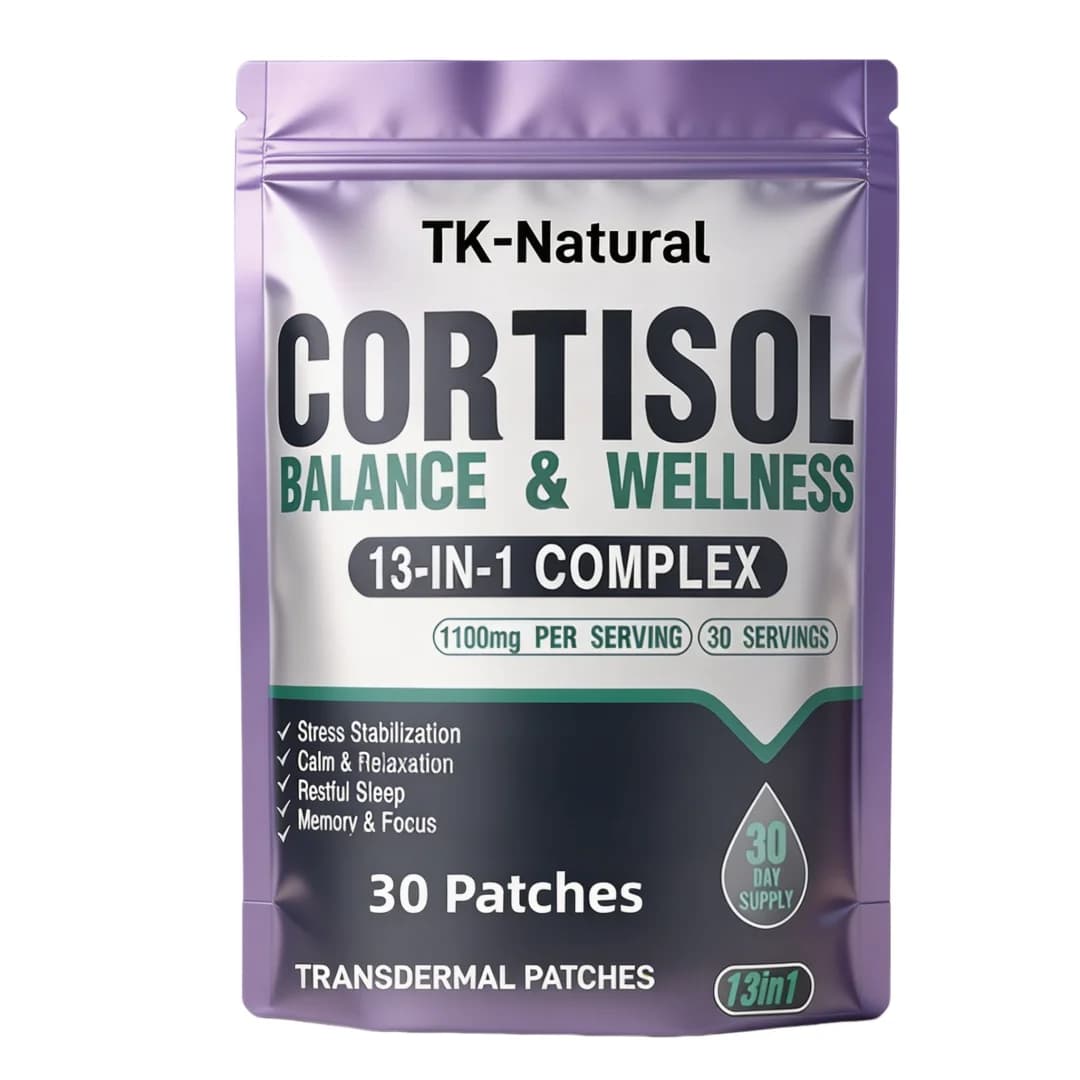 30 Patchs Transdermiques pour la Gestion du Cortisol et le Soulagement du Stress - Favorise la Santé