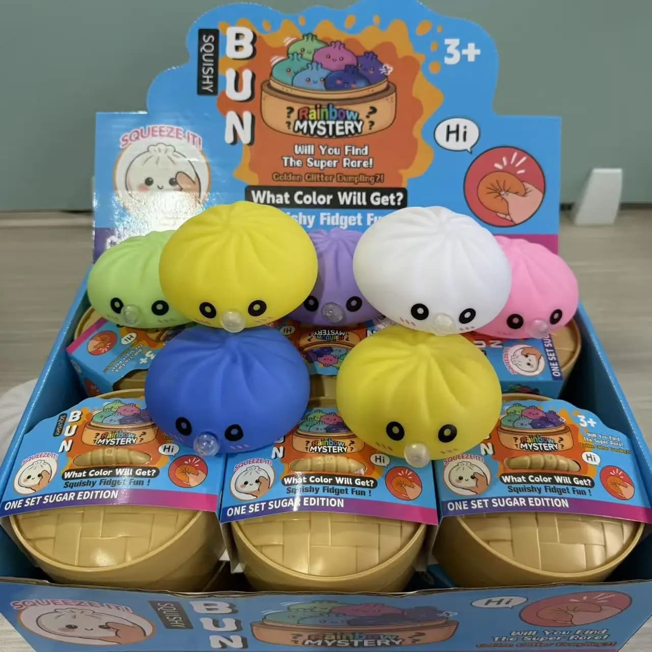 Nouveau Squishy Boule de Pain à Bulles, Balle Anti-Stress à Bulles, Boule de Pain Vapeur Réaliste, J