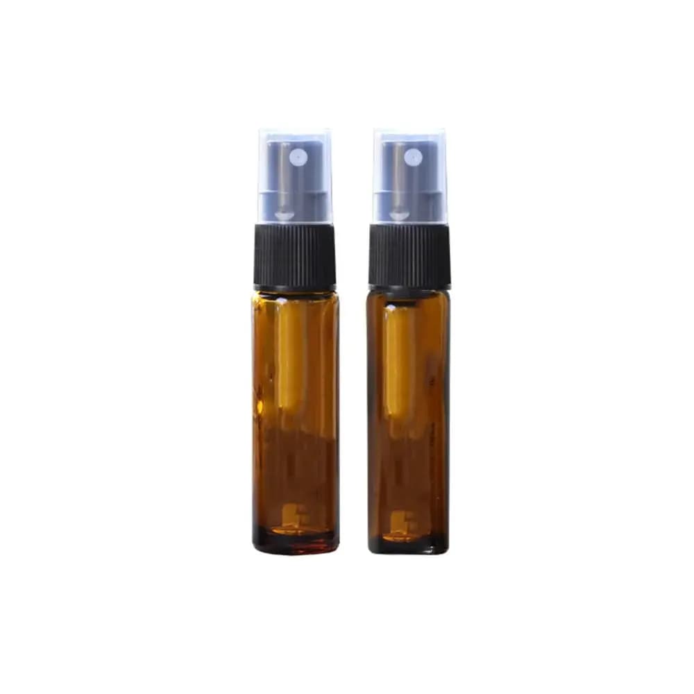 2 pièces 10ml bouteille d'huile essentielle doterra ambre verre épais rouleau bouteille vaporisateur