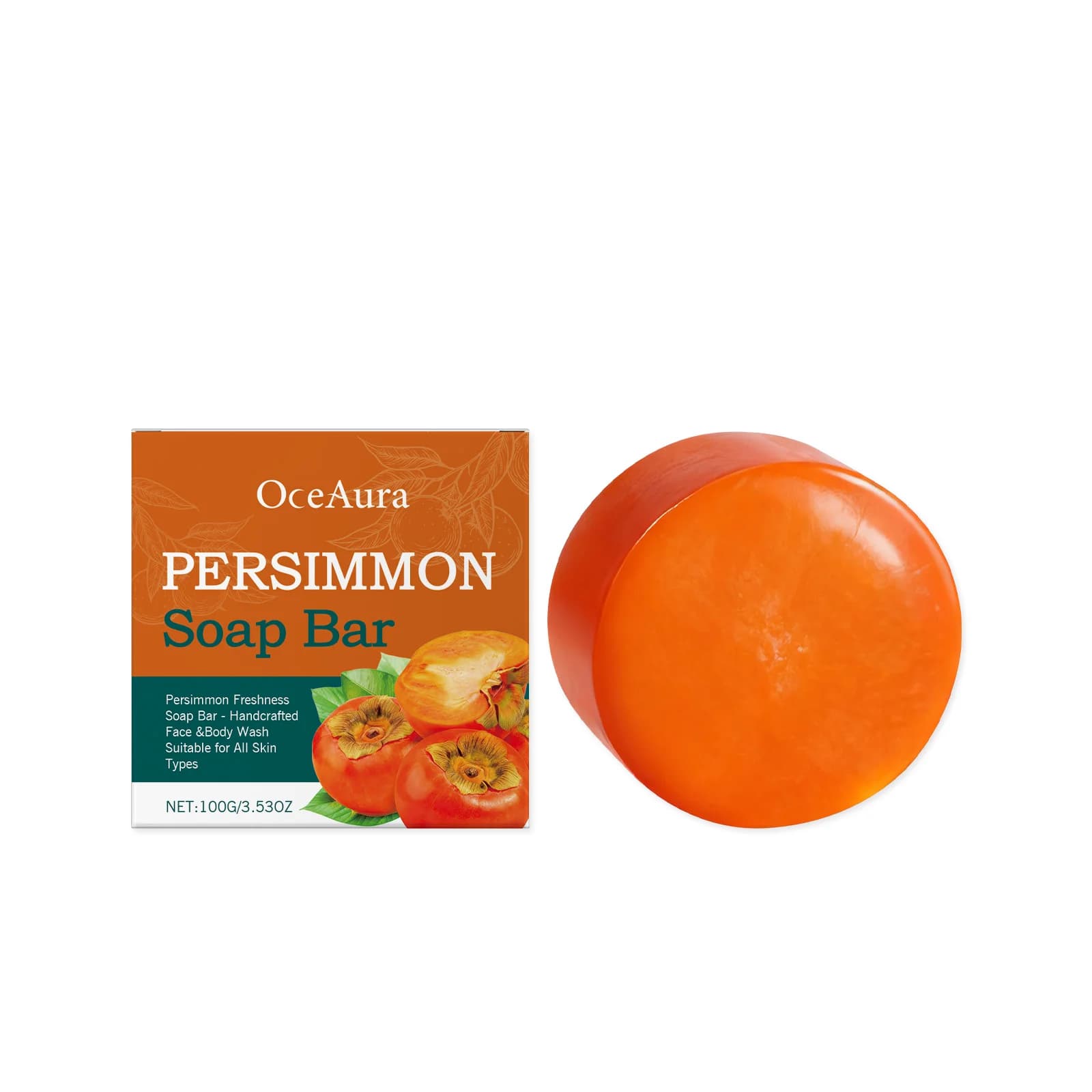 Ensemble de gel douche OceAura Persimmon, mousse riche, adoucit la peau, nettoyage en profondeur, pa