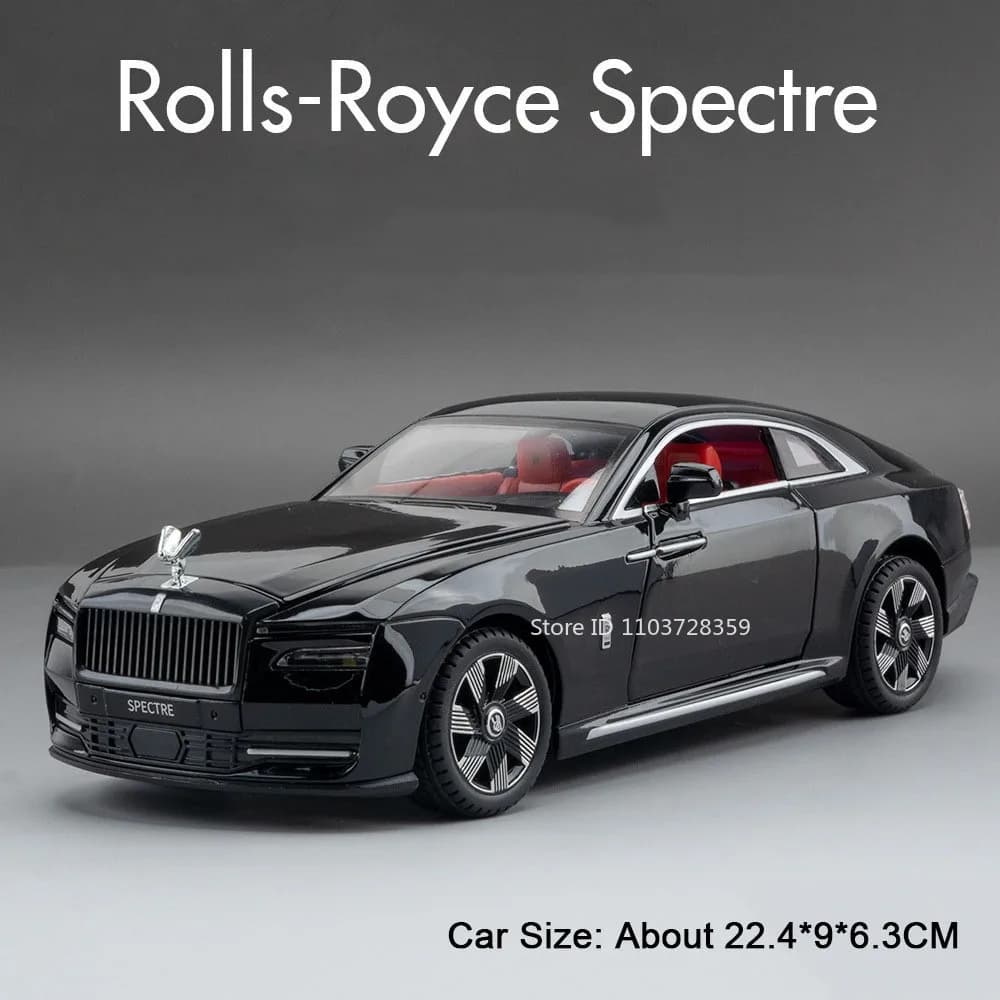 1:24 Rolls-royce Cullinan Spectre modèle voiture jouets alliage moulé sous pression son lumière port