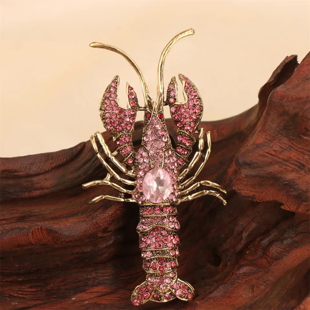 Belle broche de luxe baroque au Design de homard pour hommes et femmes, accessoires de bijoux, cadea