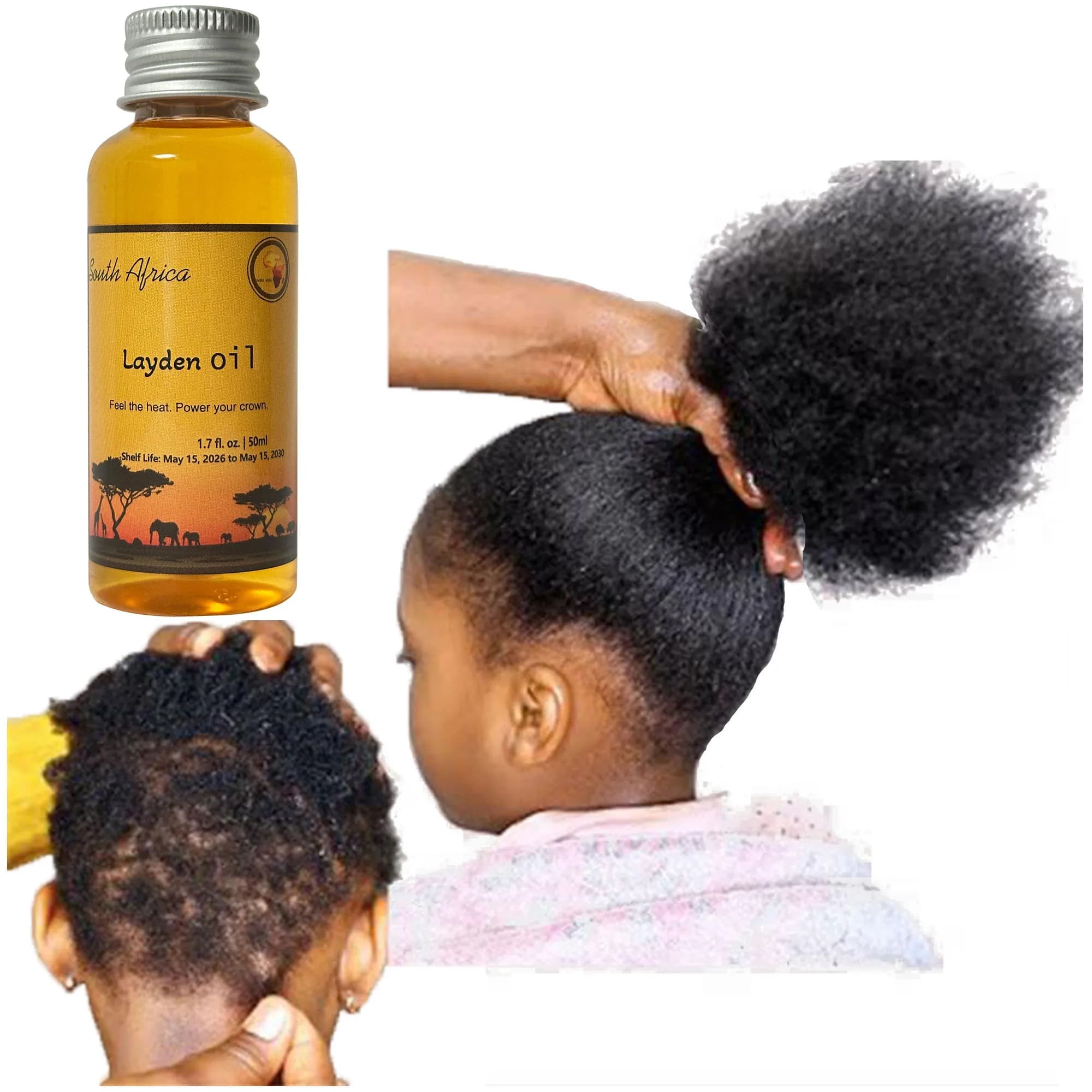 Huile nourrissante traditionnelle d'Afrique de l'Ouest Layden 50 ml – Retient l'humidité, renforce l