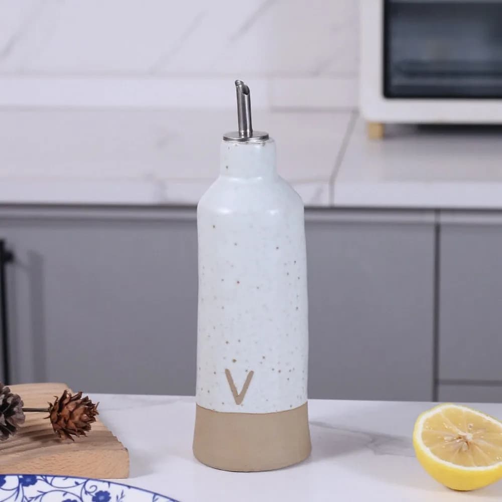 Bouteille d'huile en céramique nordique de 600ml, Pot de vinaigre de Sauce, Pot d'huile moderne, Por