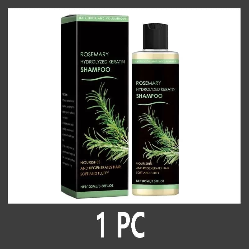 Shampoing au romarin pour l'épaisseur des cheveux, volumateur, renforcement, hydrate, réduit la rupt