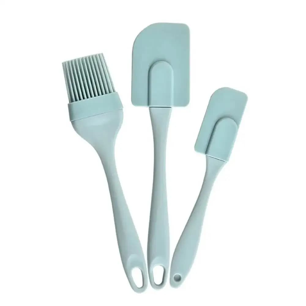 Grattoir à crème antiadhésif en Silicone, 3 pièces, spatule à pain, gâteau, beurre, mélangeur, bross