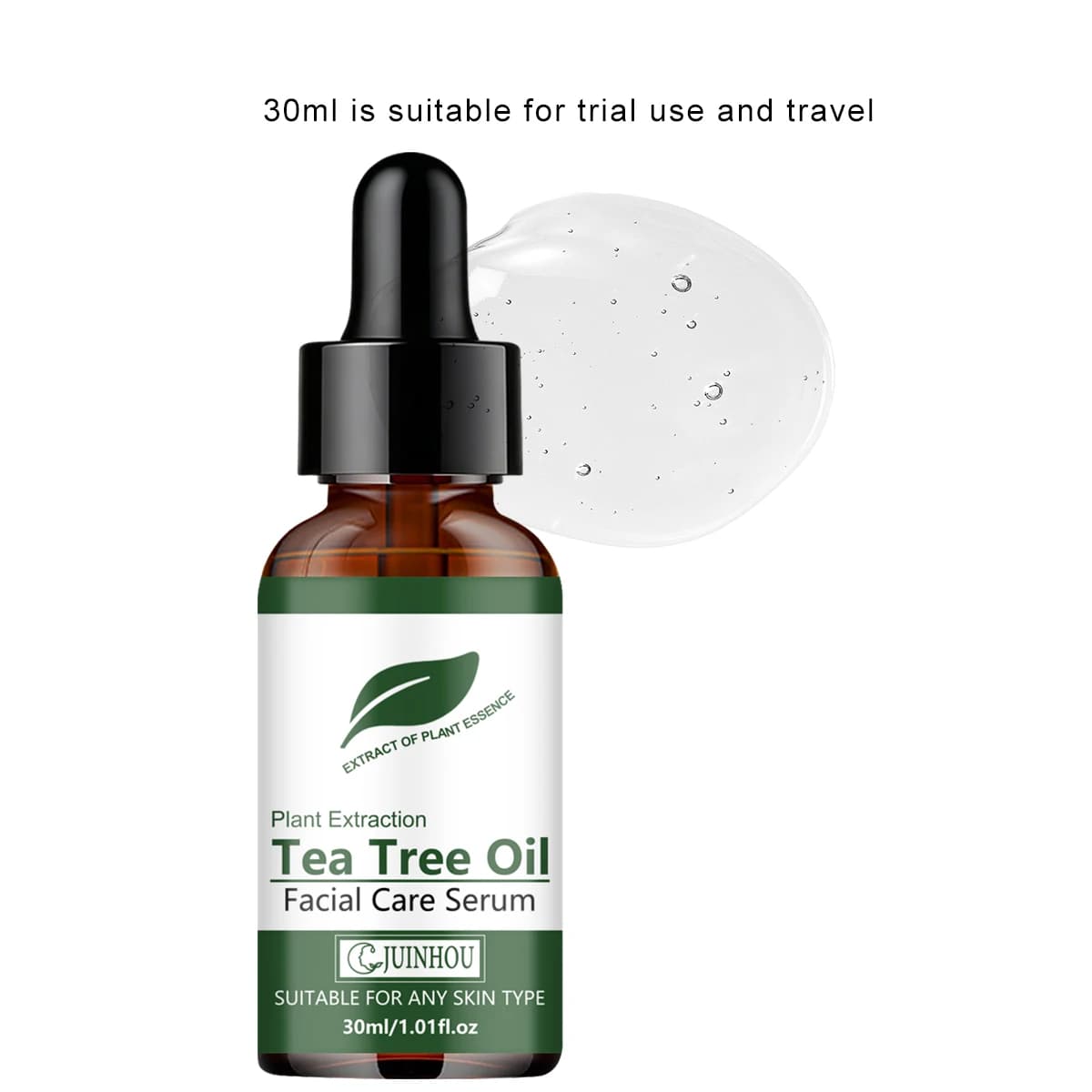 Sérum hydratant pour le visage à l'huile de thé vert JUINHOU, nettoie/propulse la peau, réduit l'app