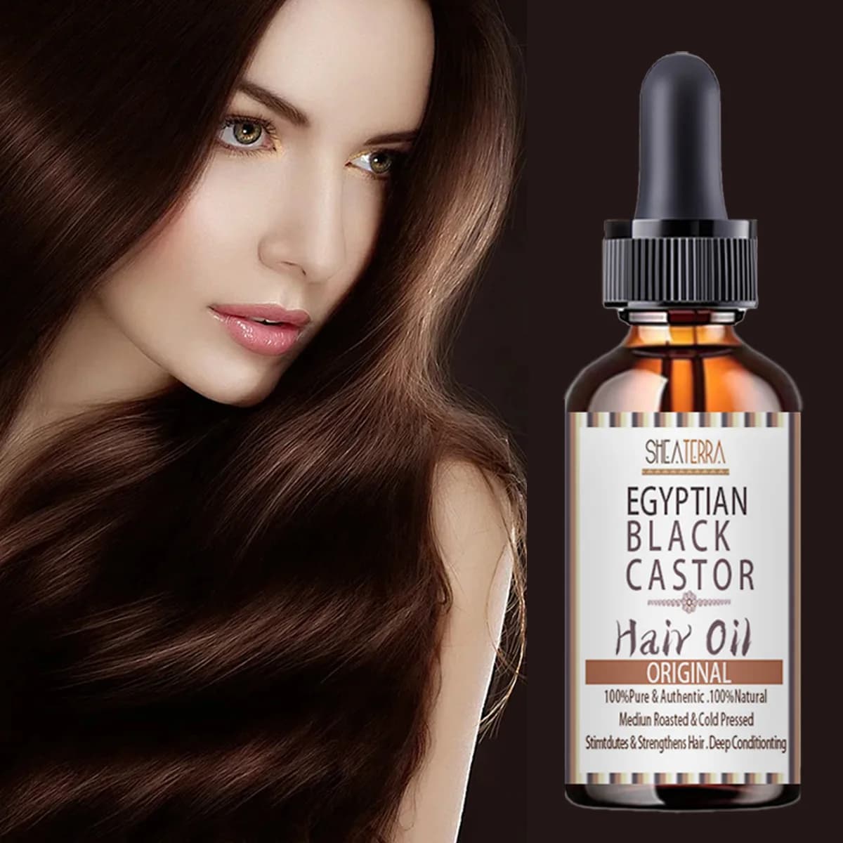 L'huile essentielle de soin capillaire à l'huile de ricin noir est douce et non irritante, nourrit l