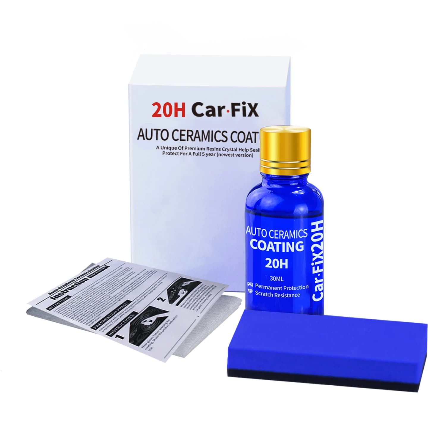 Cire de polissage pour voiture 20H, protection anti-rayures, garantie 5 ans, brillance prolongée, pe