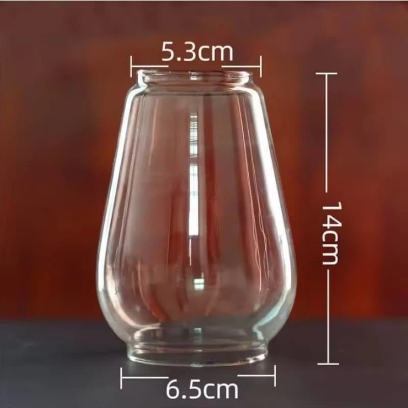 Lampe à huile en verre pour cheminée, Globe de remplacement, abat-jour de cheminée en verre transpar