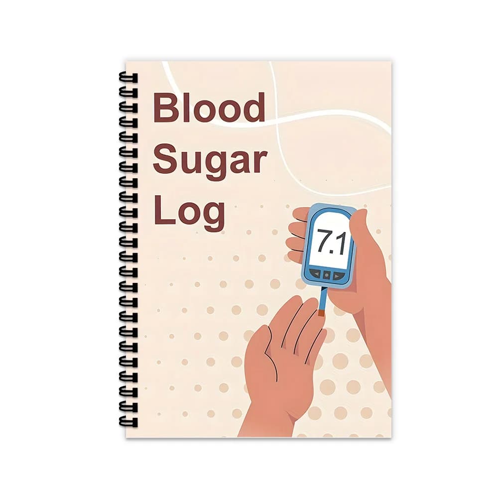 1 carnet de suivi du diabète, journal de suivi quotidien de la glycémie, carnet de surveillance du g
