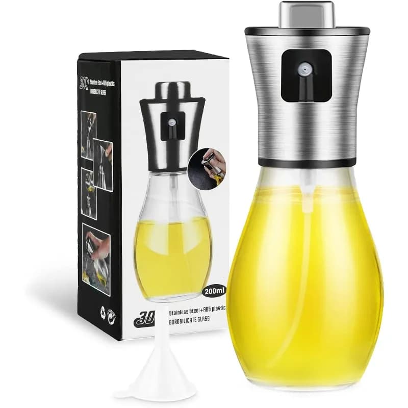 Pulvérisateur d'huile pour la cuisson, pulvérisateur d'huile d'olive de 200ML, flacon pulvérisateur 