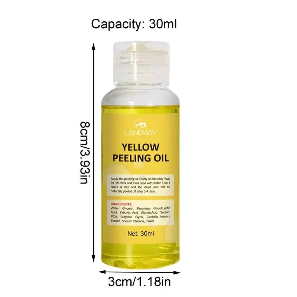 Huile de Peeling jaune éclaircit les coudes, les genoux et les mains, mélanine, huile de Peeling jau