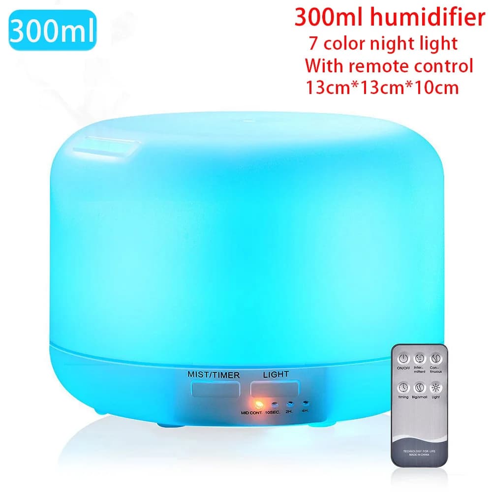 Diffuseur d'huiles essentielles et d'arôme, humidificateur d'air ultrasonique d'aromathérapie, téléc