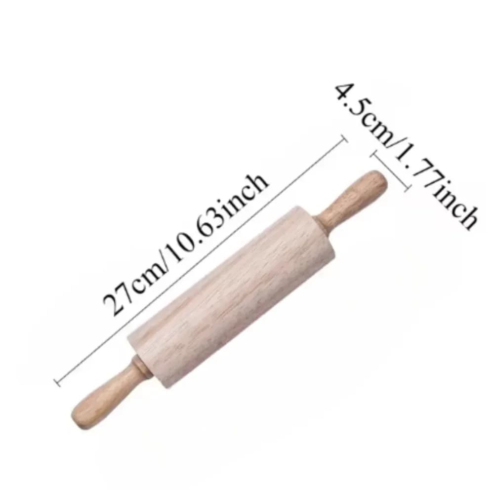 Rouleau à pâtisserie 1 pièces en bois 360 °   RotationHousehold sans poudre bâton boulette roulant n