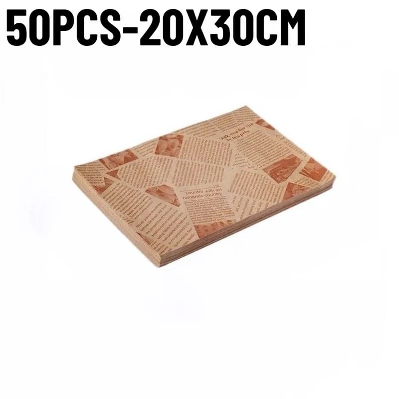 Papier résistant à l'huile pour emballer du Sandwich, 50/100 pièces, emballage de hamburger, pain fr