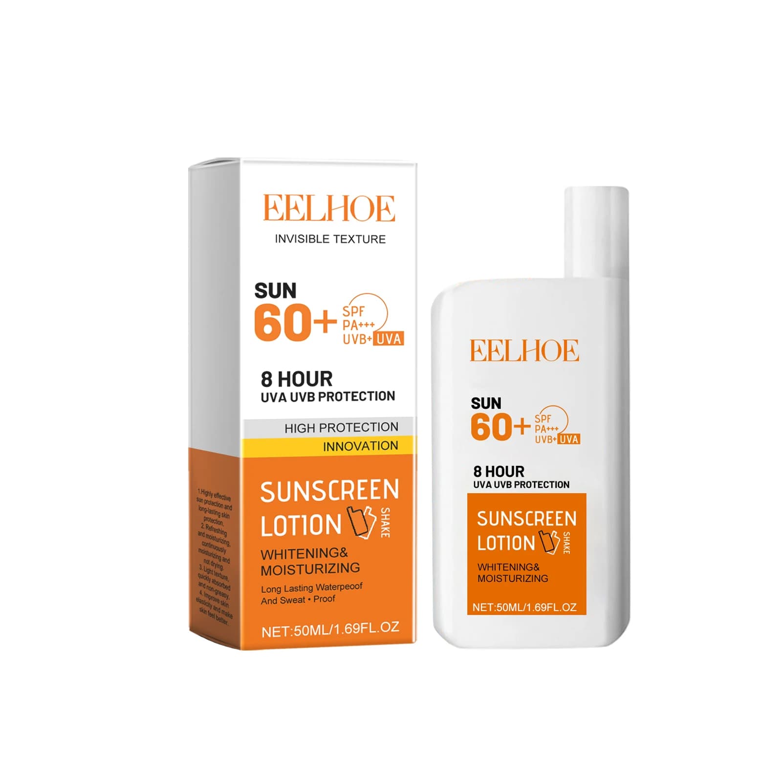 Crème solaire longue durée pour le visage Spf 60 +, protection UV, étiquettes de nuit, hydratant, is