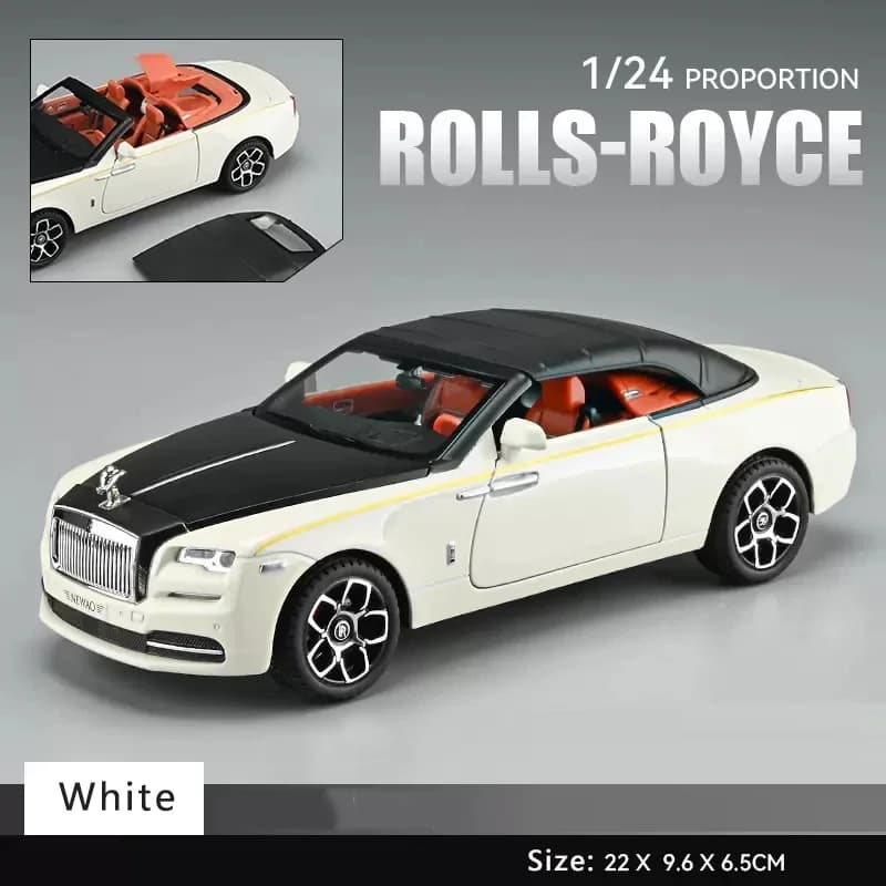 1:24 Rolls Royce Dawn modèle de voiture Simulation alliage Convertible voiture de sport son et lumiè