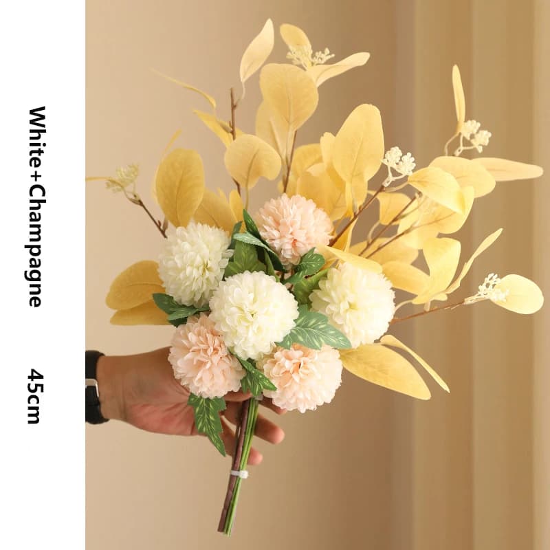 Bouquet de fleurs artificielles d'eucalyptus 45cm, décoration de faux ornement de Table, décor de sa