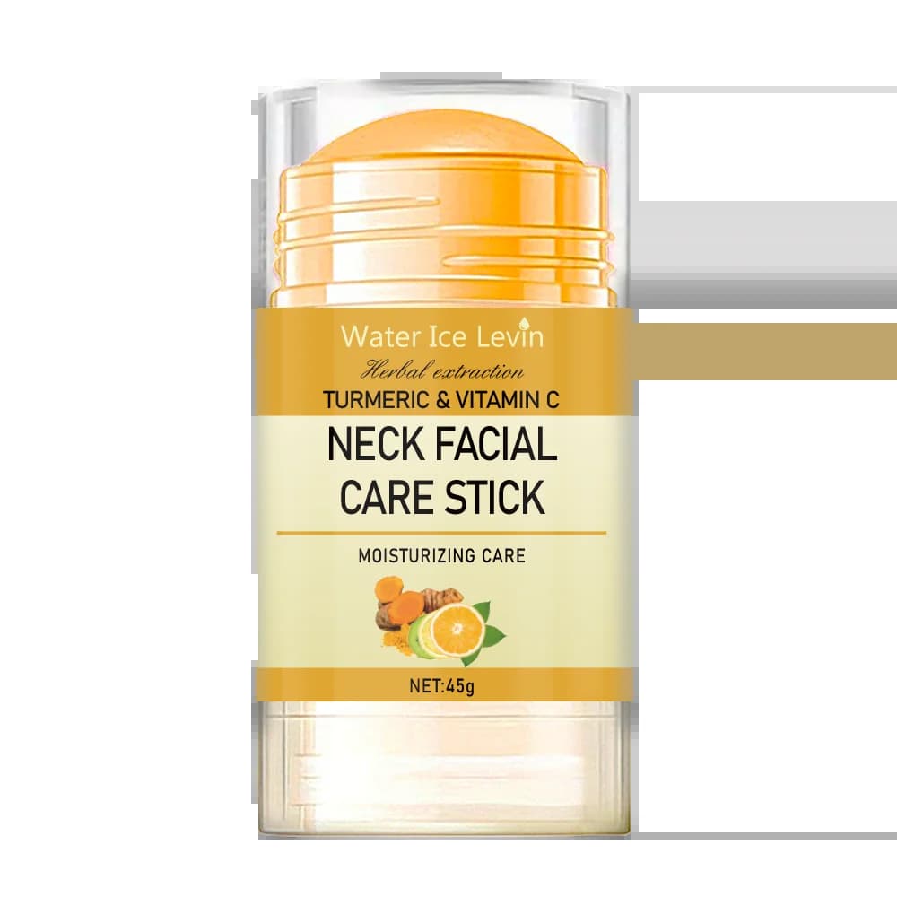 Bâton de soin visage et cou au curcuma et à la vitamine C – Formule éclaircissante et hydratante, lé