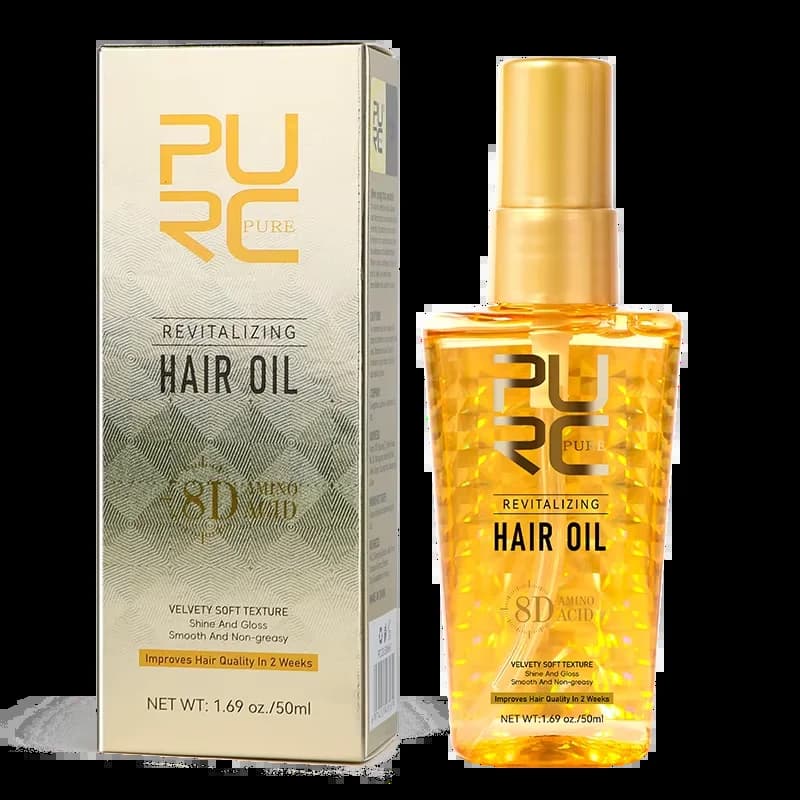 PURC – huile d'argan marocaine nourrissante pour cheveux, lissante, brillance, sérum pour cheveux do