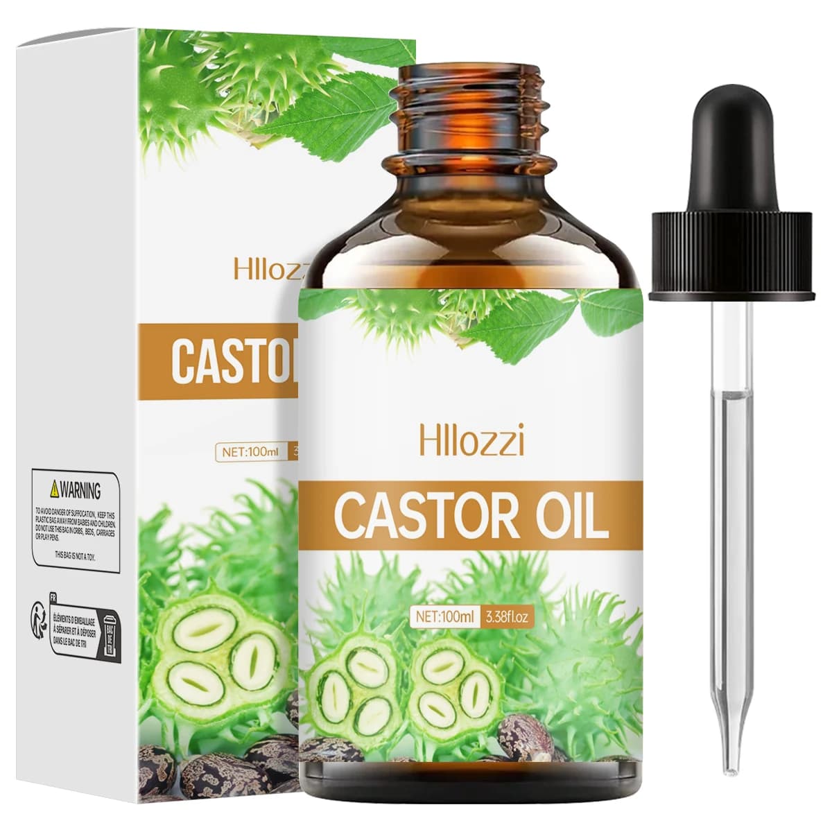 Huile essentielle de ricin, pour cheveux secs, cils et sourcils, huile pressée à froid non raffinée,