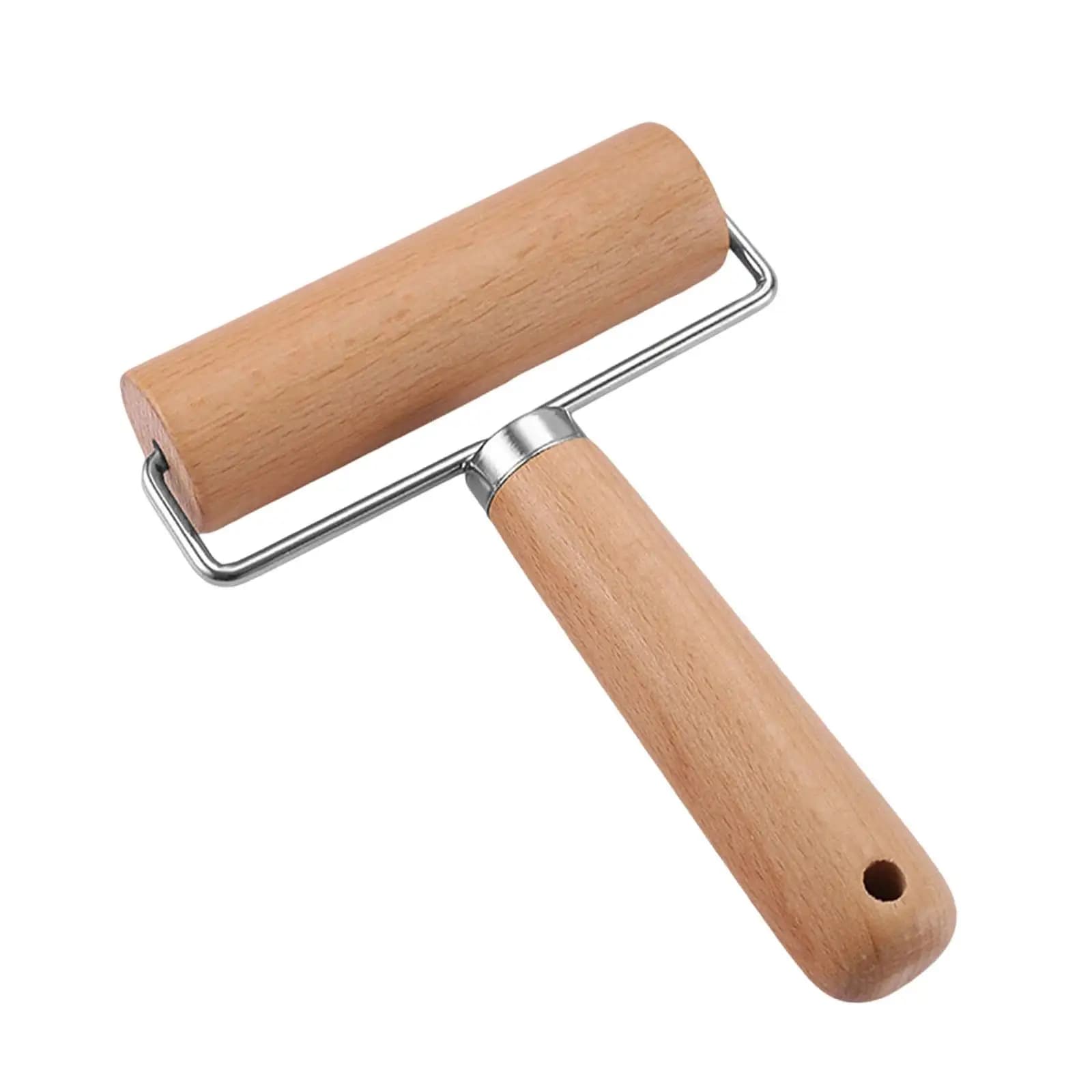 Rouleau à Pâte Antiadhésif en Bois avec Poignée, Fournitures pour Pâte, Bâton pour Farine, Tarte, Bi