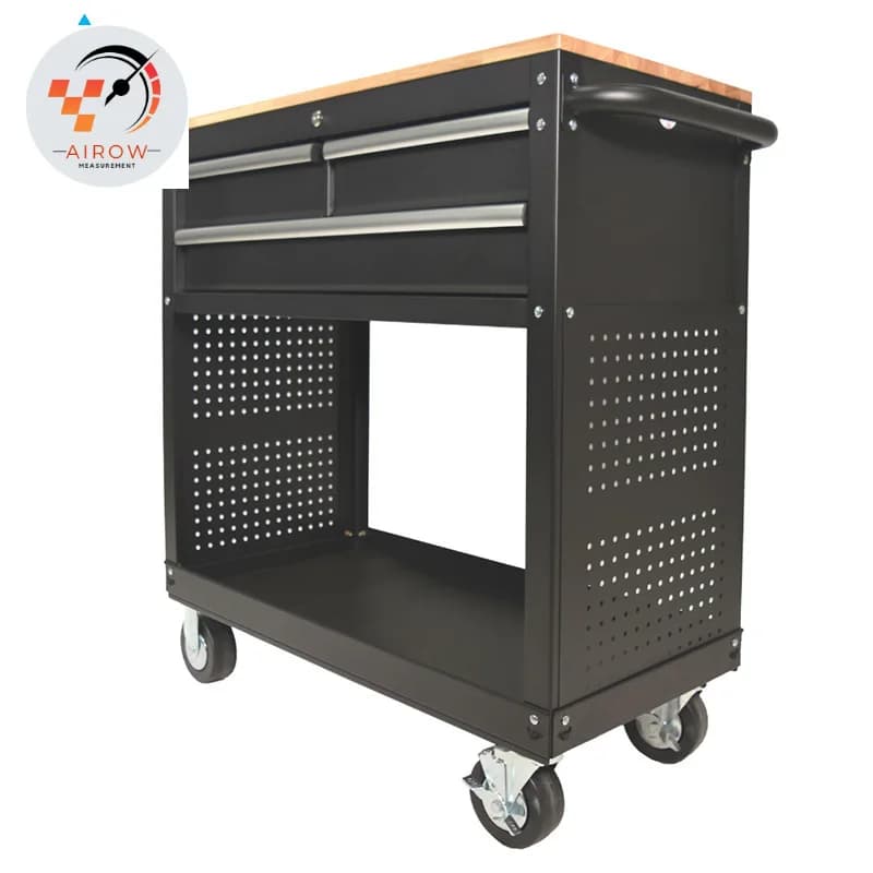 Chariot à outils roulant Airow 91 cm à 3 tiroirs, protection en polyester, pour garage, entrepôt, in