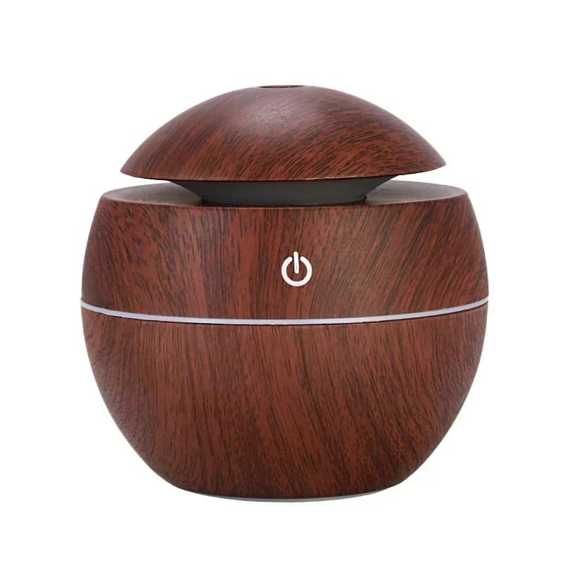 Mini diffuseur d'huile essentielle USB ultrasonique en grain de bois, humidificateur d'air Portable 