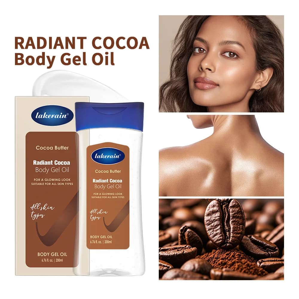 Huile Corporelle Éclat au Curcuma 200ml, Huile de Cacao, Oméga-3, Vitamines B3 et C, Hydratant Éclai