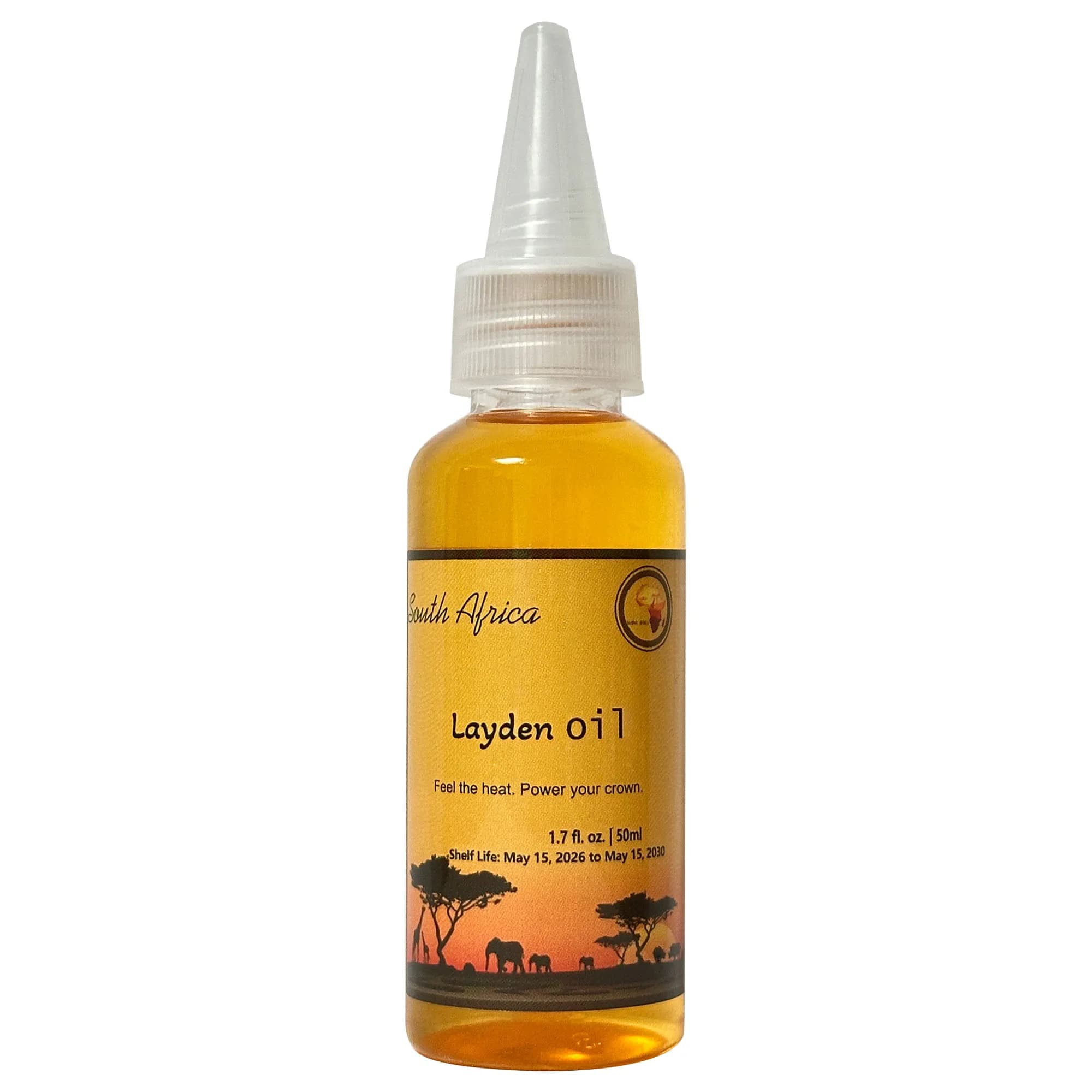 Huile nourrissante traditionnelle africaine artisanale Layden 50 ml renforcement du cuir chevelu et 