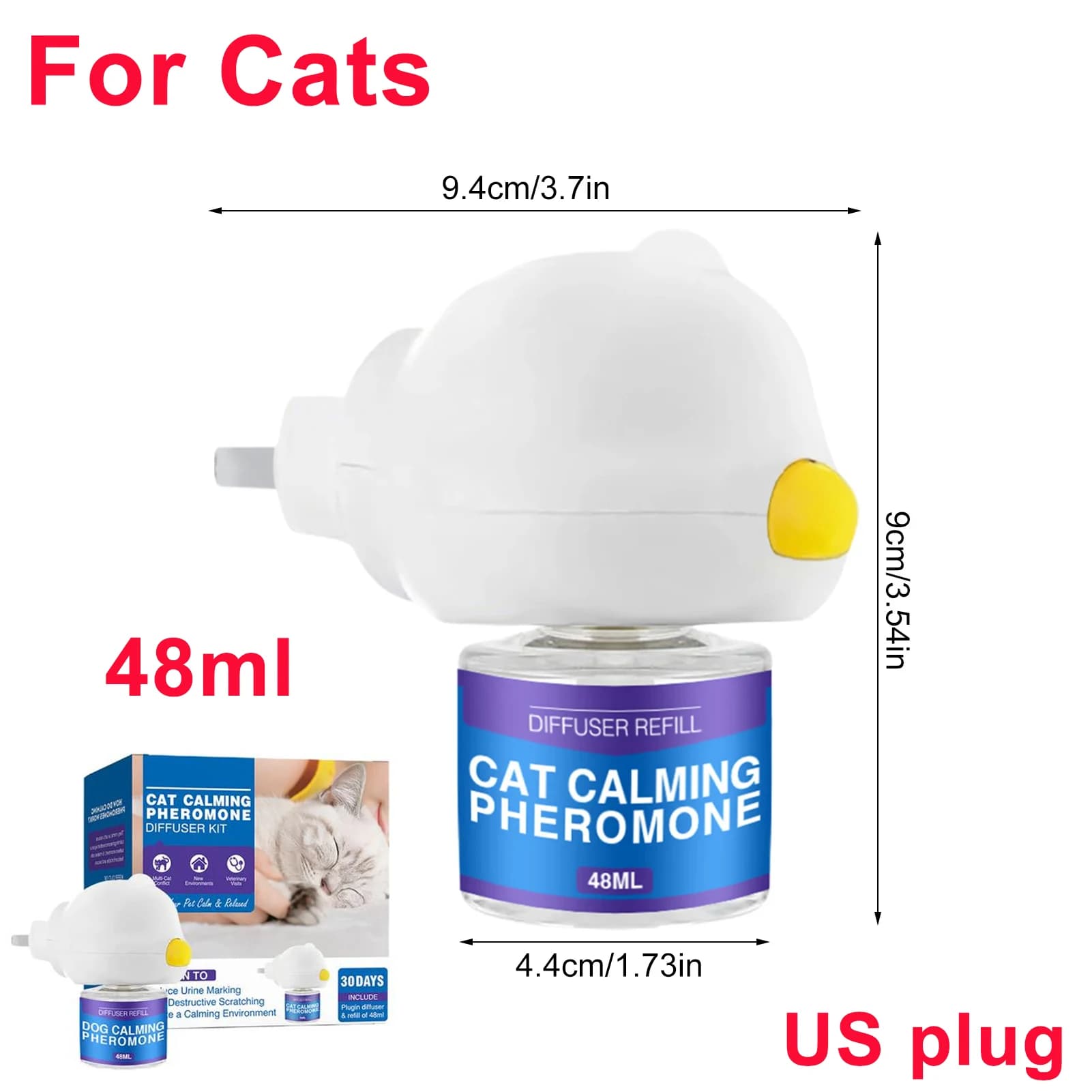 Diffuseur de phéromone pour animaux de compagnie pour apaiser les chats, diffuseur de phéromone apai