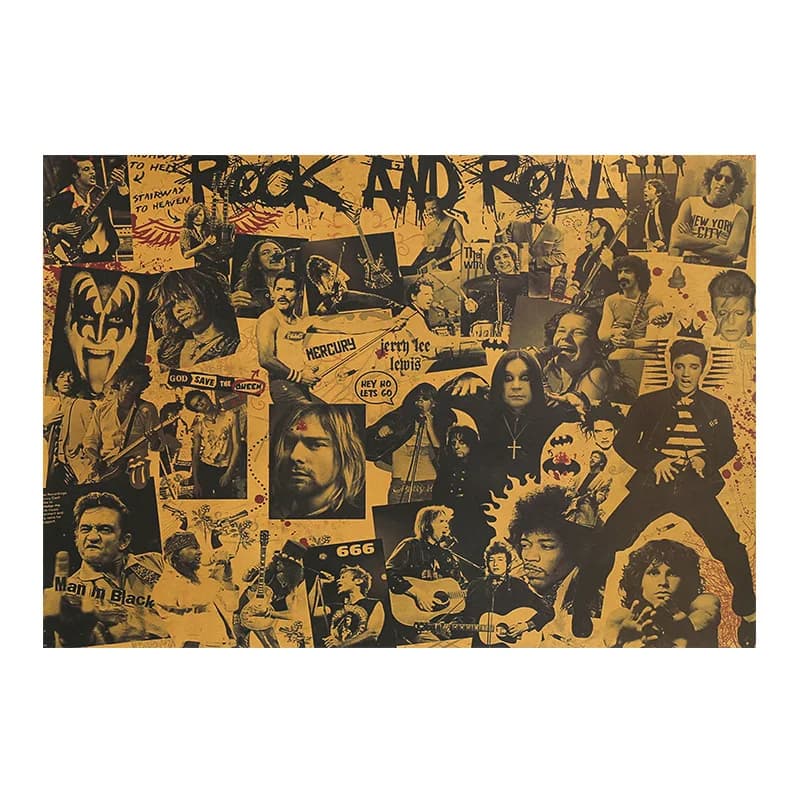 Affiches de musique Rock and Roll, célèbre chanteur de Rock, décoration de salle personnalisée, auto