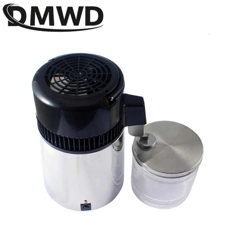 DMWD-Distillateur d'eau pure en acier inoxydable 304, distributeur d'eau distillée, filtre 4L, suppo