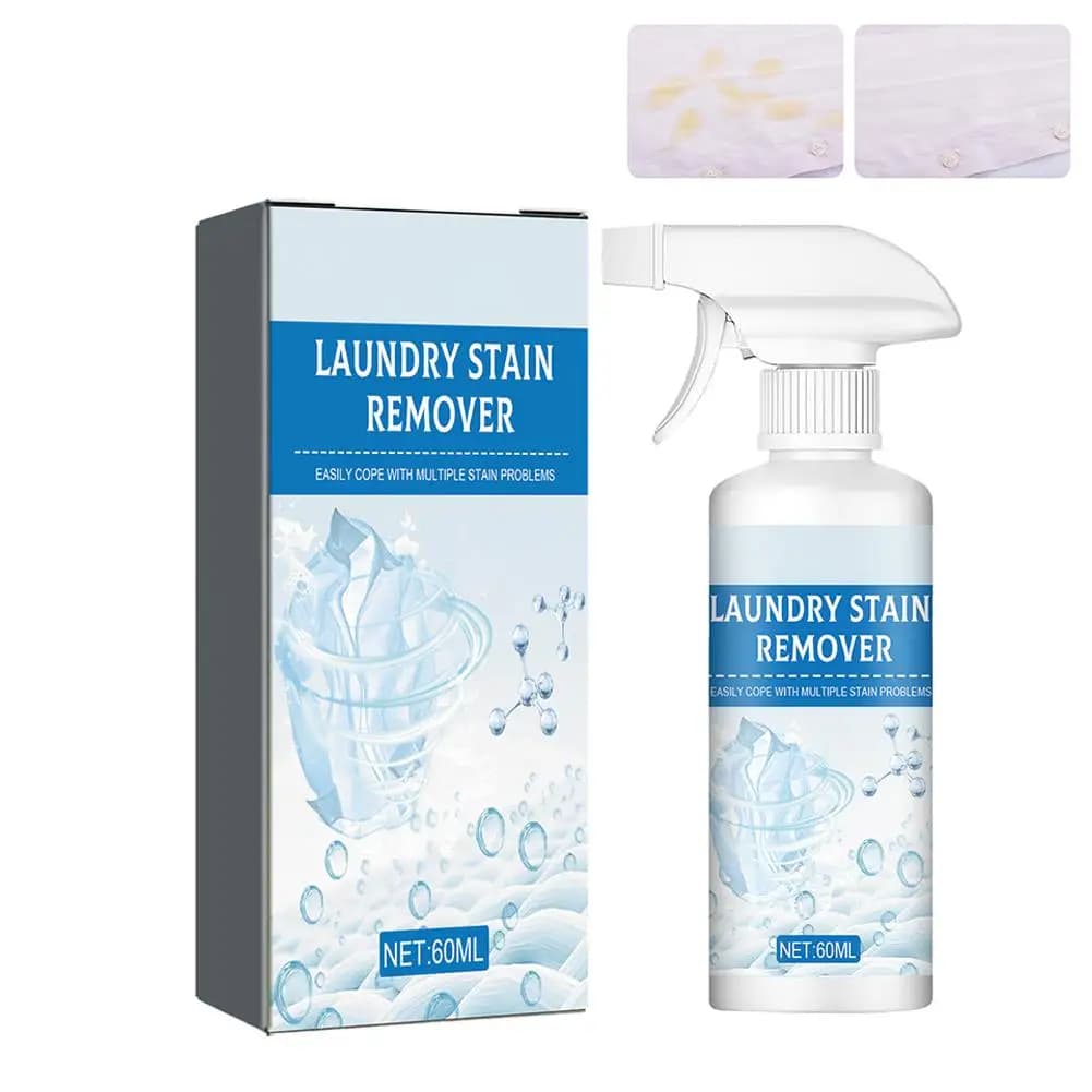 Spray détachant puissant pour vêtements 60 ml – Élimine graisse, huile, taches jaunes et saletés ten