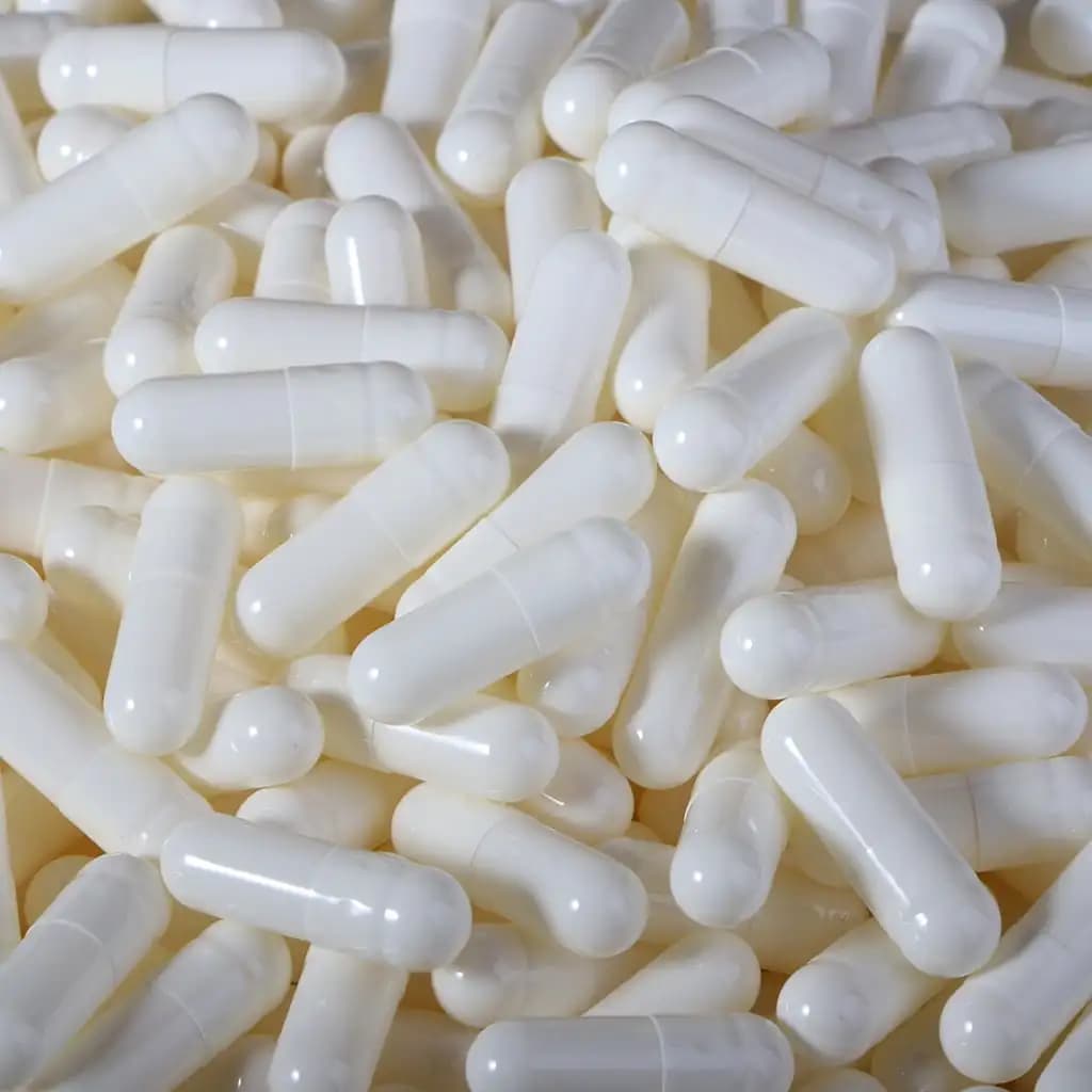 Capsule à revêtement entérique 1000 pièces Taille 1 #   Capsule de gélatine dure vide blanc vide, Ca