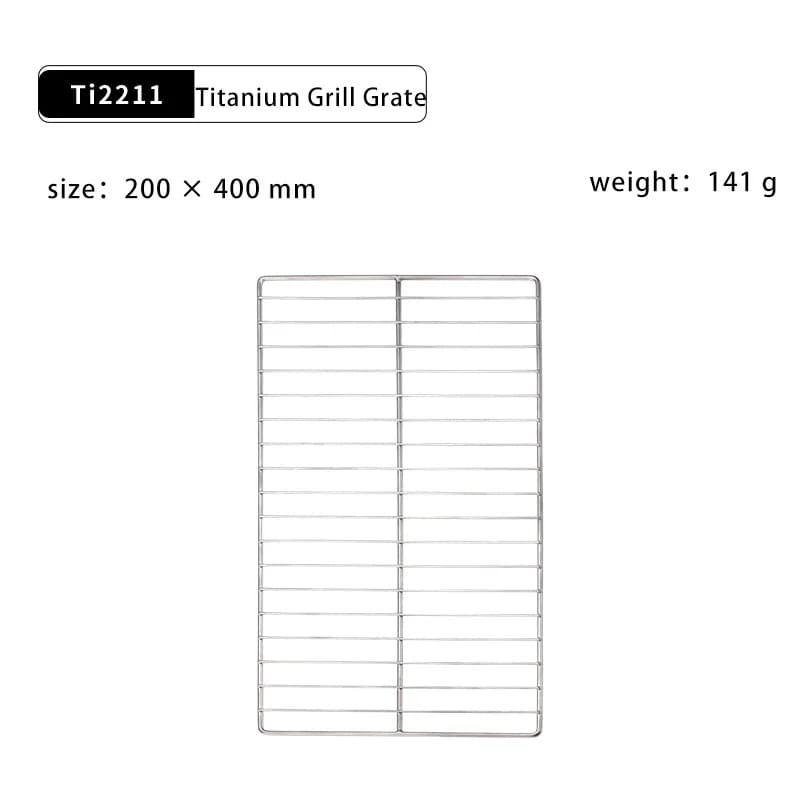 Grille de barbecue en titane pur Keith, grille de barbecue portable ultra légère, grille rectangulai