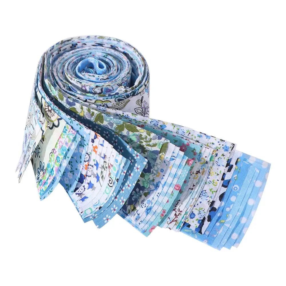 40 pièces de tissu en coton floral Jelly Roll imprimé coloré, bandes de patchwork DIY de 6,5 cm, mat