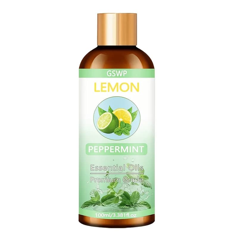Huile essentielle de citron et de menthe poivrée GSWP, à double effet pour les soins de la peau esti