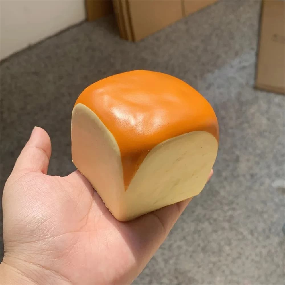 Rouleau de pain hawaïen doux au toucher, petit bloc de pain grillé, modèle alimentaire en plastique,