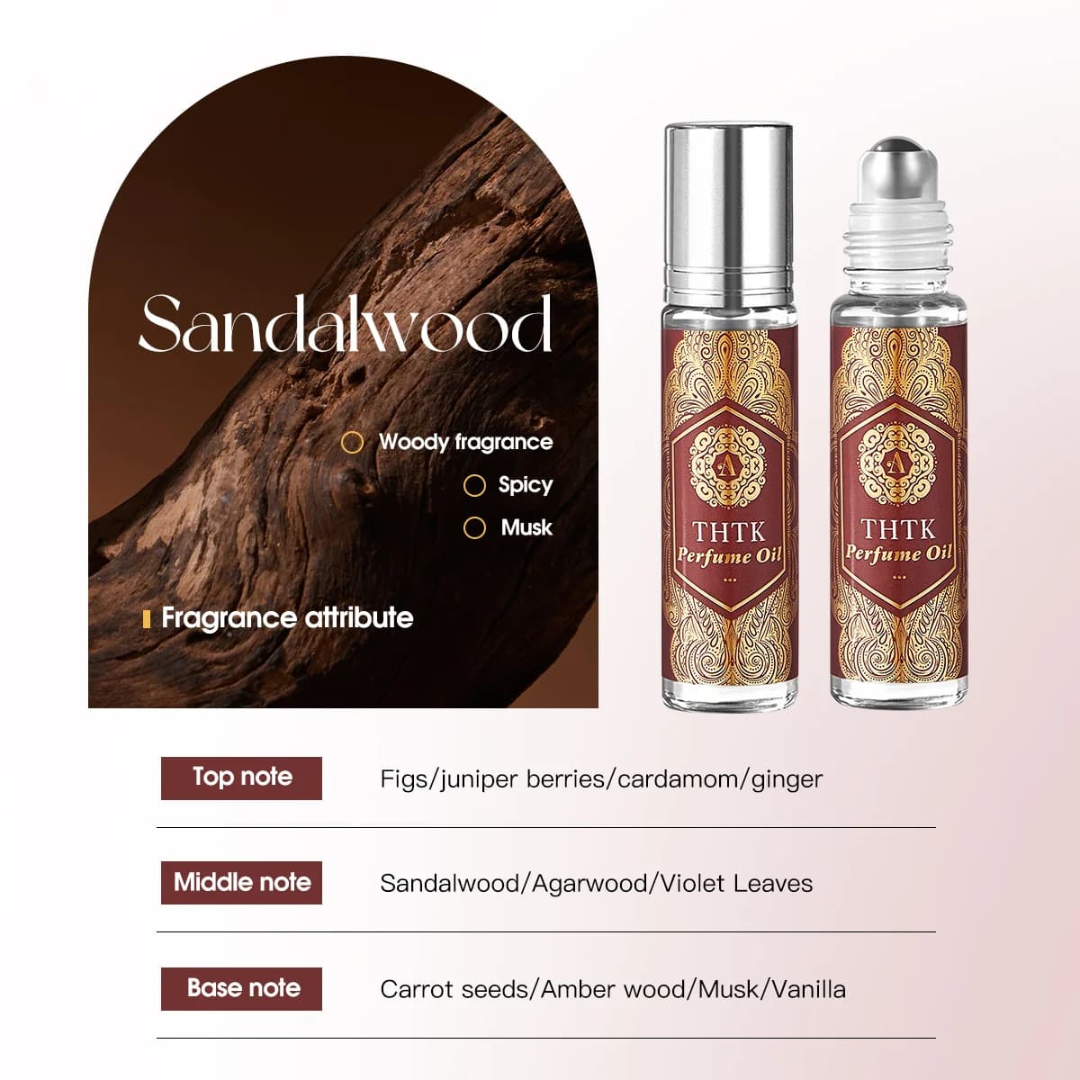 Huile essentielle d'aromathérapie du Moyen-Orient - parfum longue durée, notes florales féminines fr