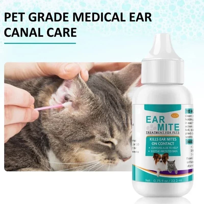 Huile d'acariens pour animaux de compagnie, traitement des acariens pour chiens et chats, nettoyeurs