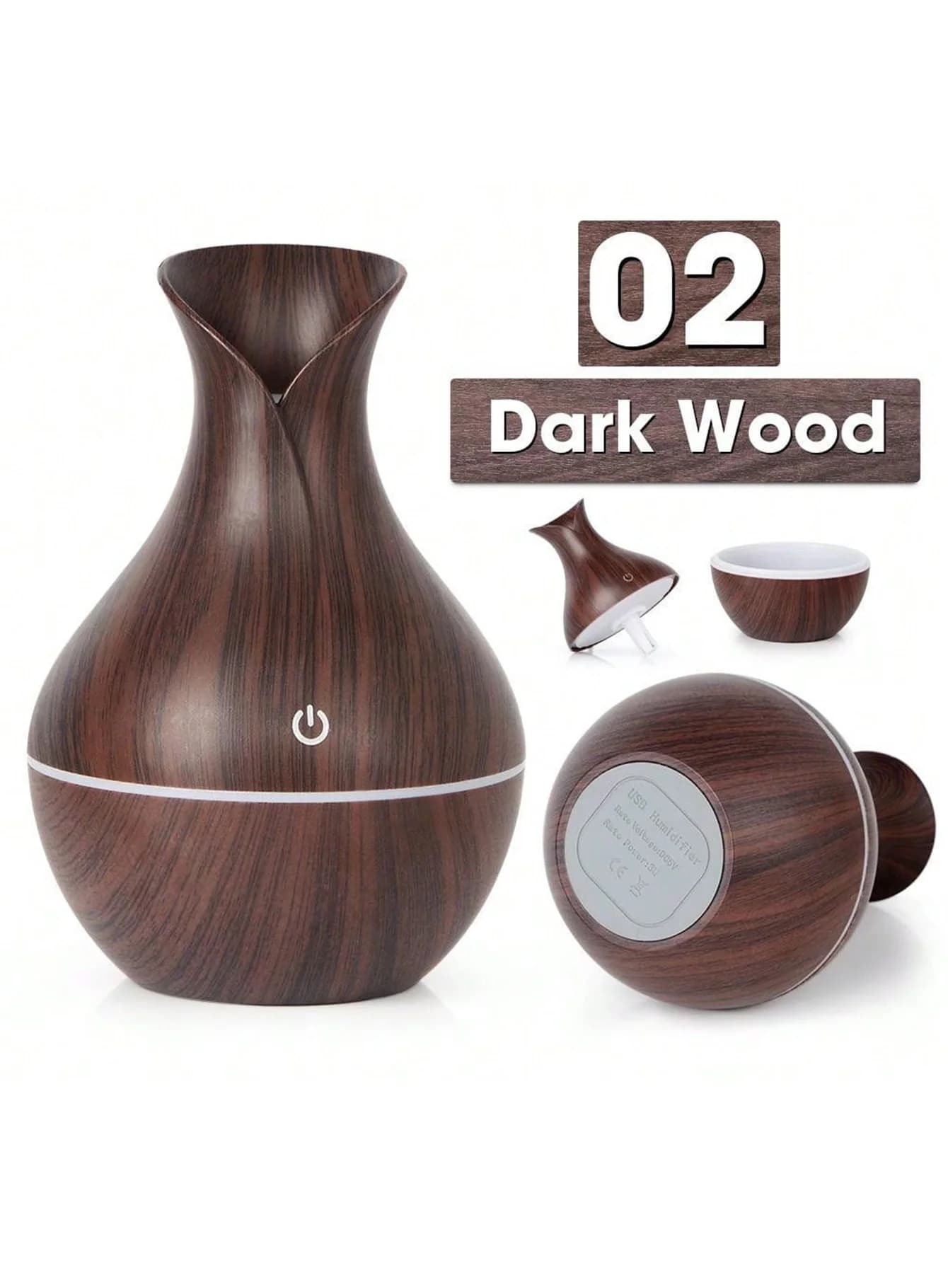 Humidificateur d'air 200ml, diffuseur d'huile essentielle, brumisateur USB, Mini humidificateur avec